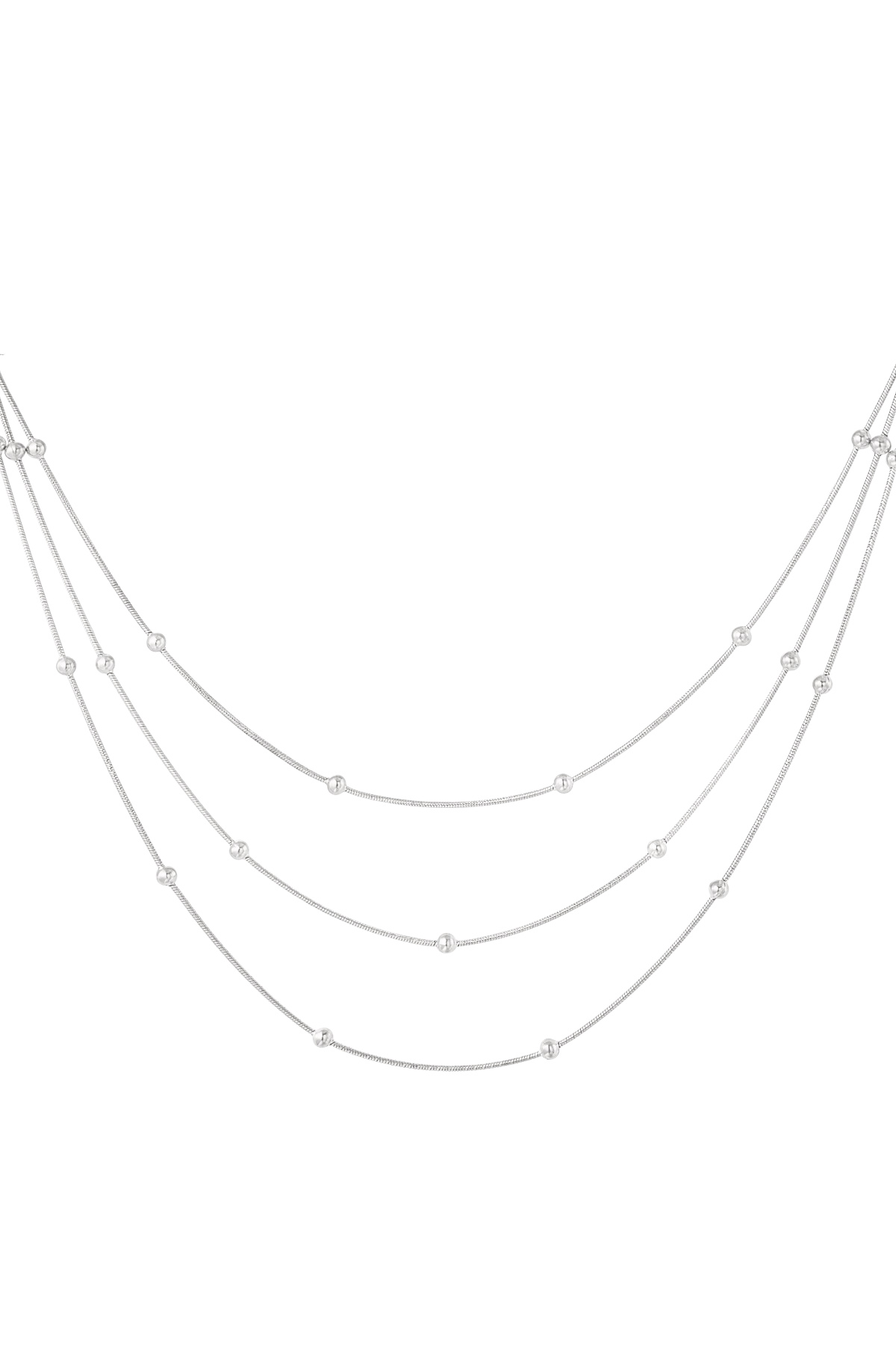 Necklace with a twist - silver h5 