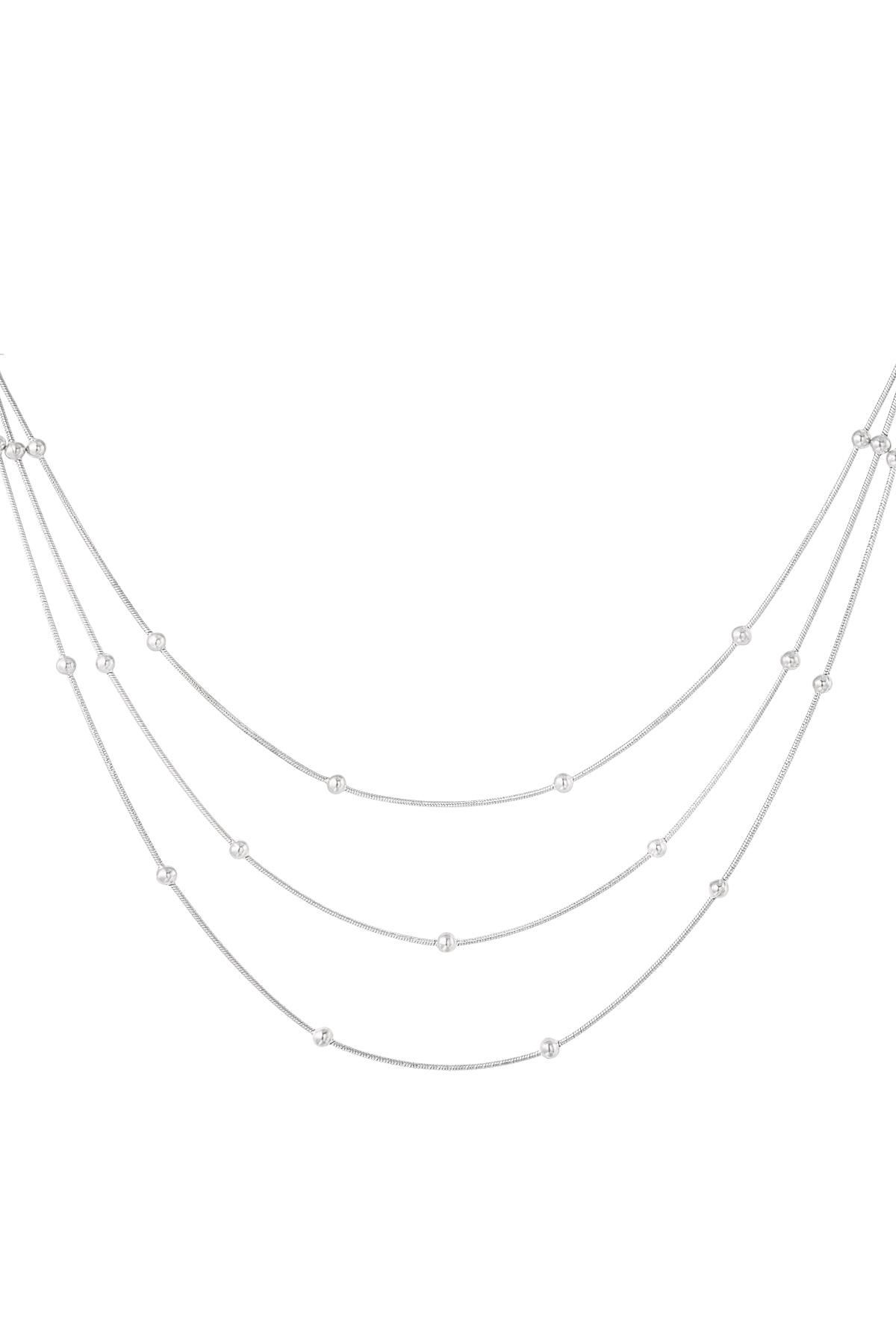 Necklace with a twist - Silver Color color 2