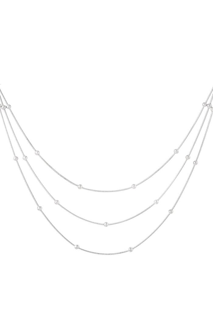 Necklace with a twist - silver 