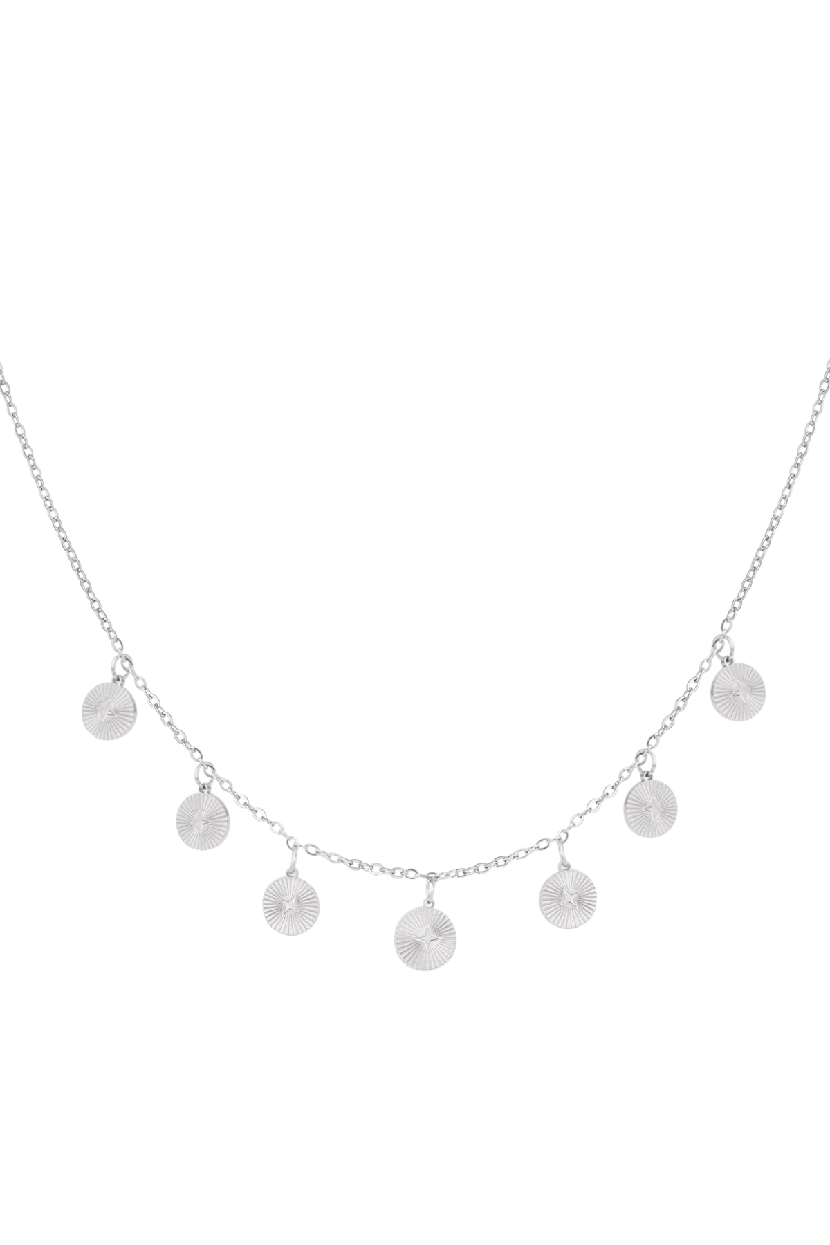 Necklace with coins - silver h5 