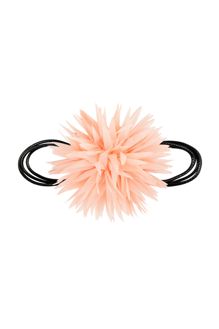 Necklace statement flower - light pink 