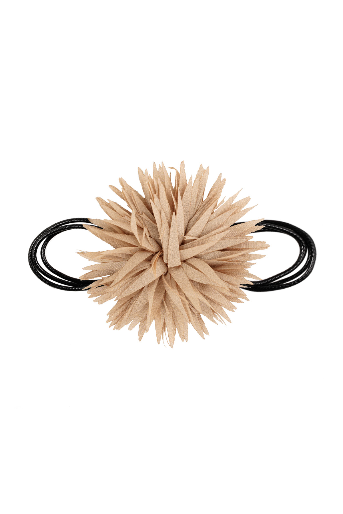 Halskette Statement-Blume - Beige