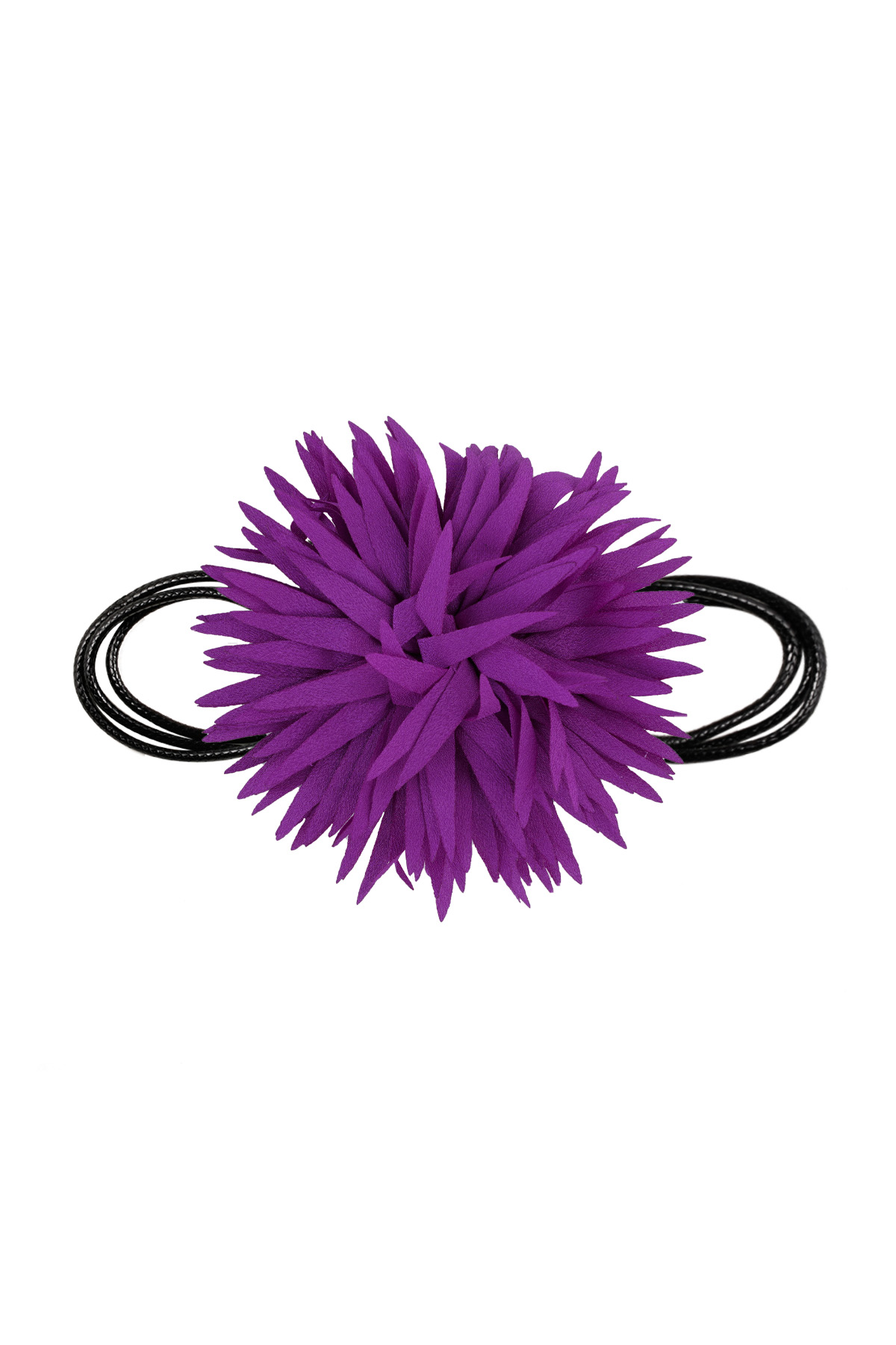 Necklace statement flower - purple 