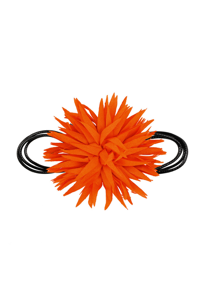 Collier déclaration fleur - orange 