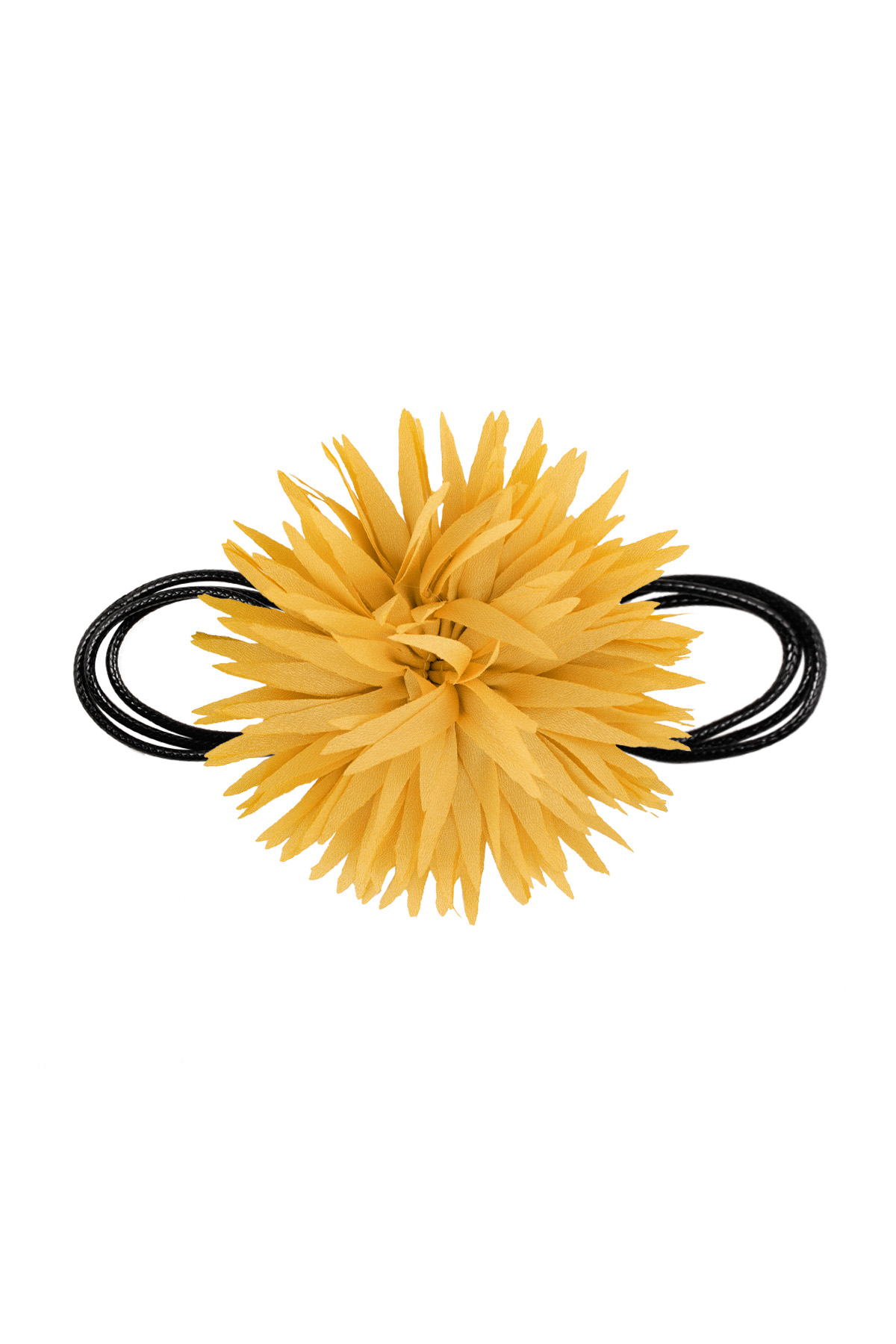 Necklace statement flower - yellow h5 
