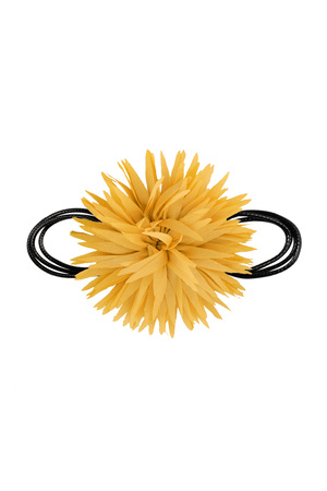 Halskette Statement-Blume – gelb h5 
