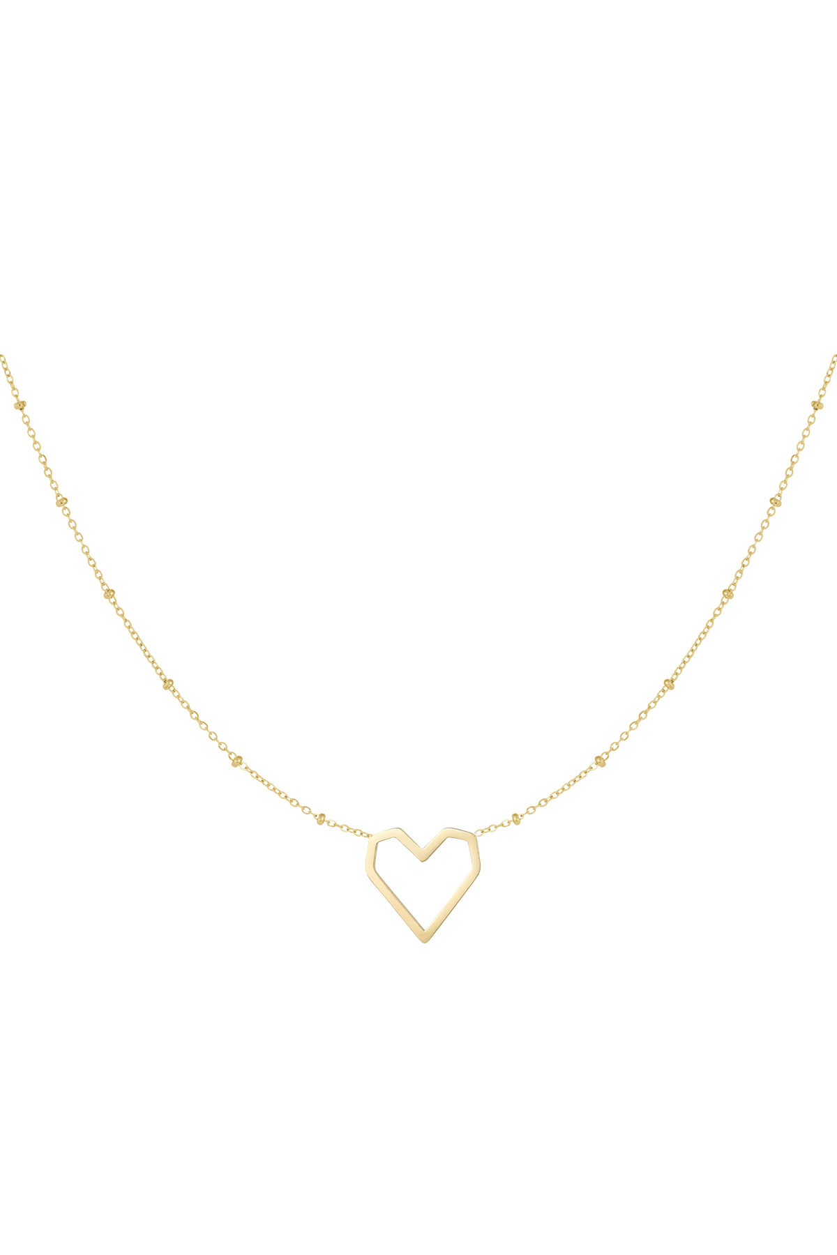Necklace heart with dots - gold