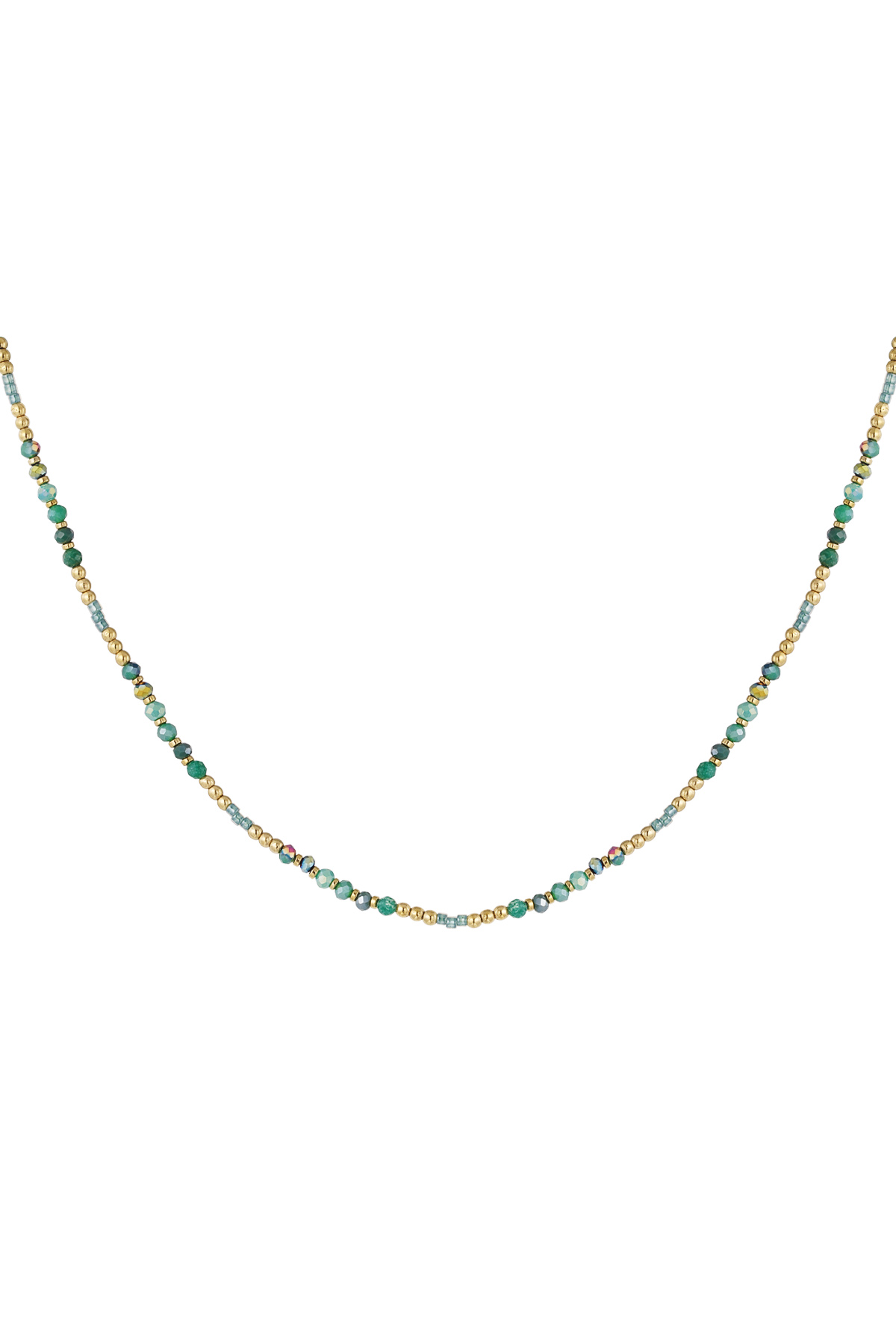 Bead necklace - green h5 
