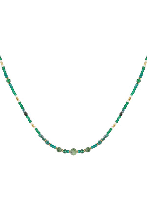 Necklace green beads - green h5 