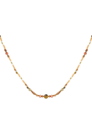 Halskette braune Perlen - braun h5 
