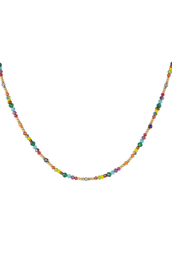 Halskette mit bunten Perlen – mehrfarbig
