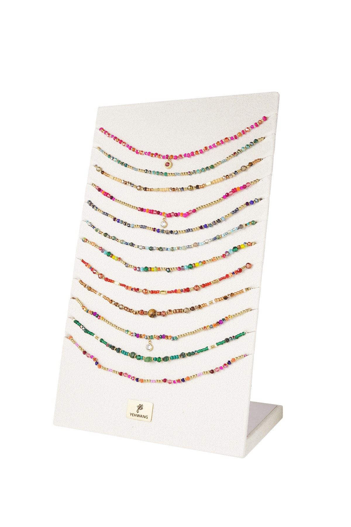 Présentoir collier perles colorées - multi h5 