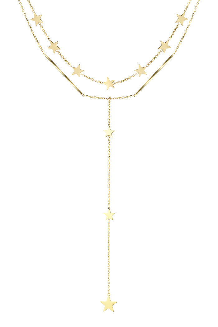 Necklace center piece stars - gold 