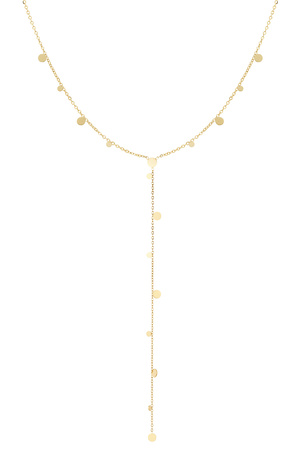 Necklace center piece circles - gold h5 