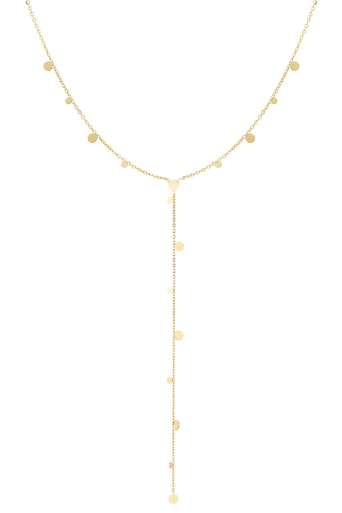Necklace center piece circles - gold 