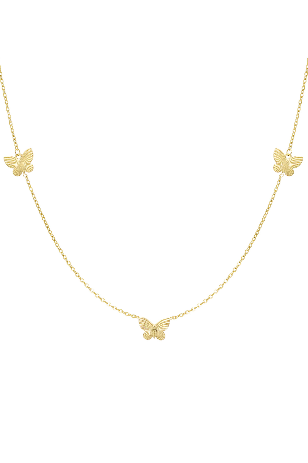 Necklace butterflies - gold