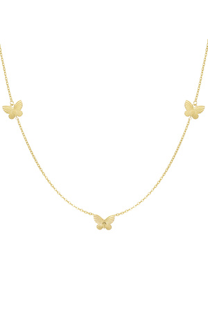 Collar mariposas - oro h5 