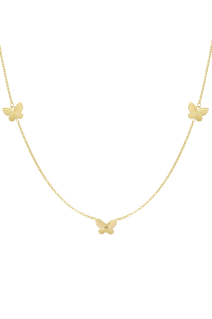 Collar mariposas - oro 