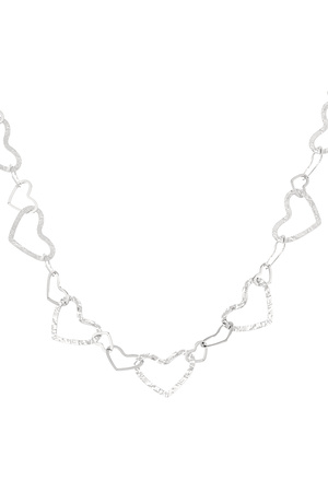 Collar corazones conectados - plata h5 Imagen5
