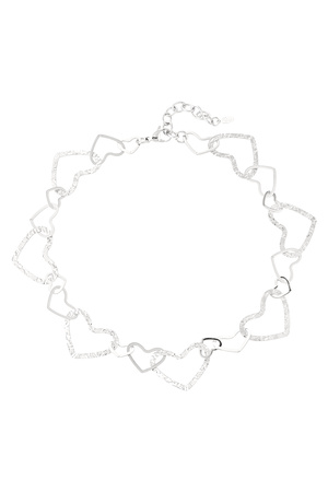 Halskette verbundene Herzen - Silber h5 