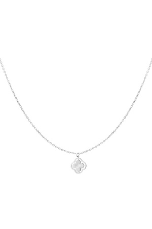 Double clover necklace - silver h5 
