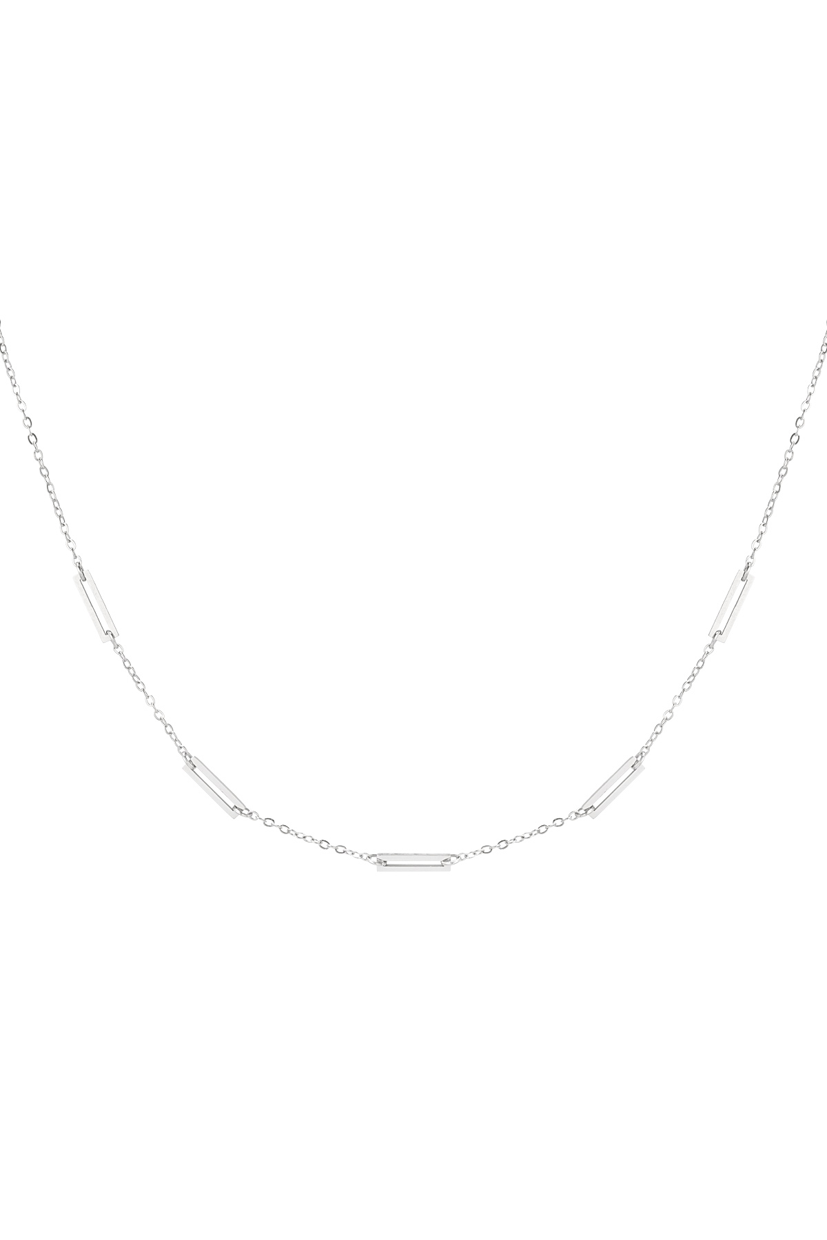 Collier 5 maillons - argent h5 