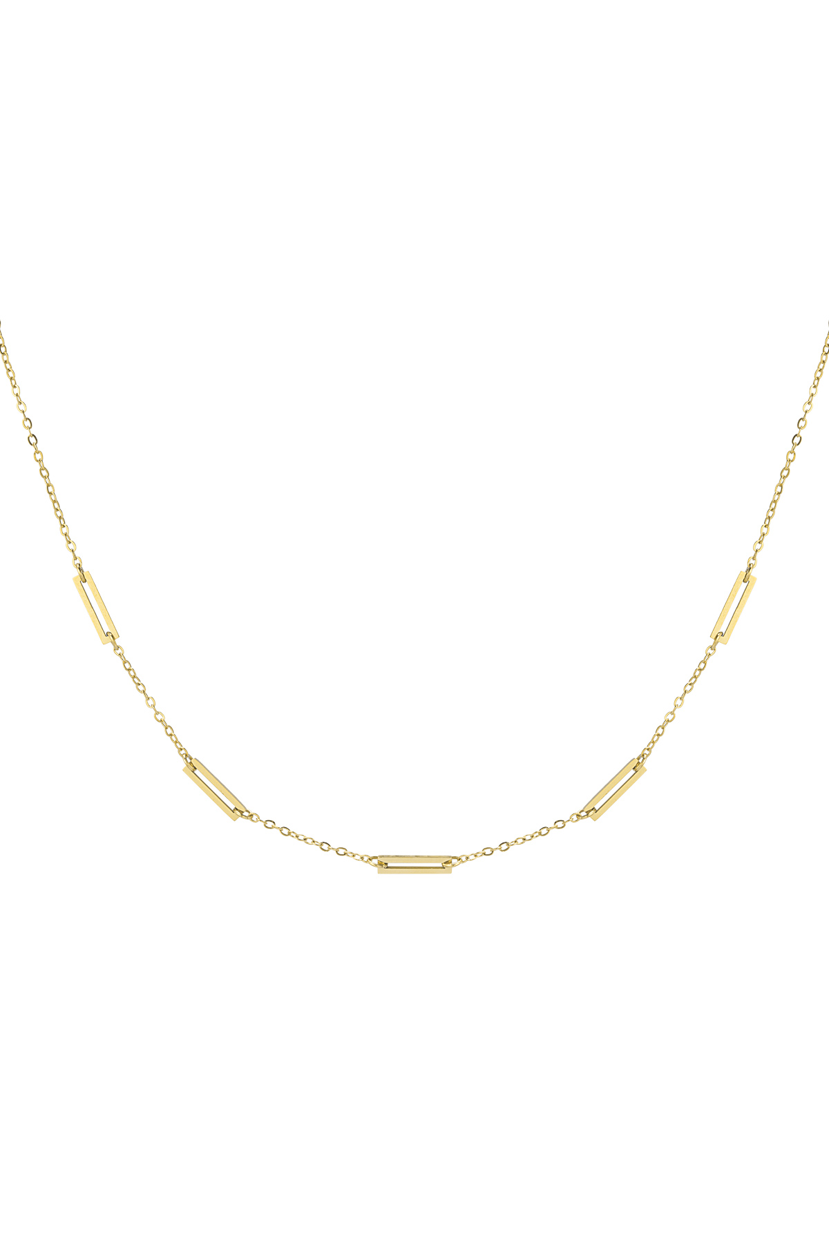 Necklace 5 links - Gold color