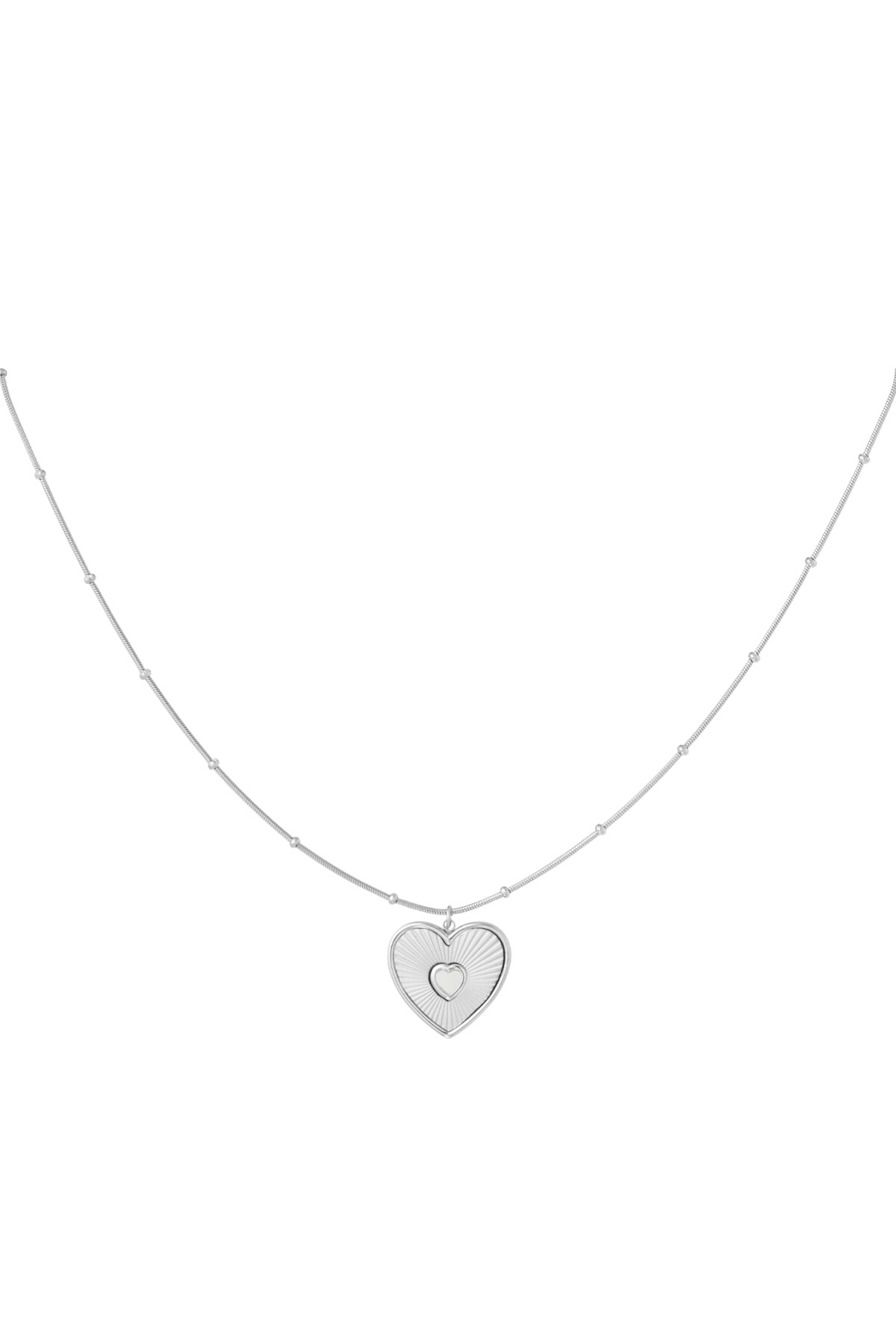 Necklace lover heart - silver