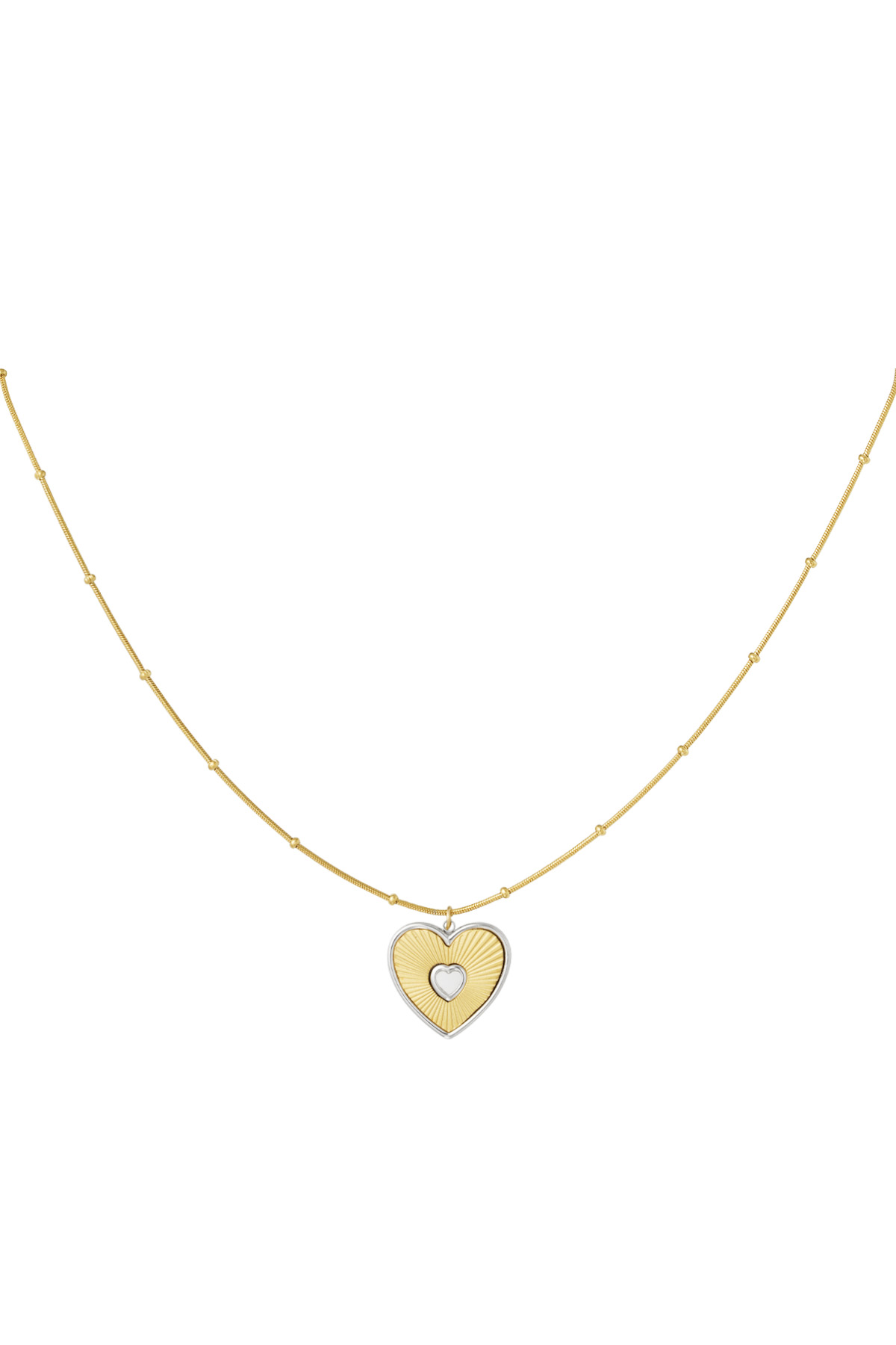 Necklace lover heart - Gold color