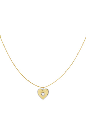 Necklace lover heart - gold h5 