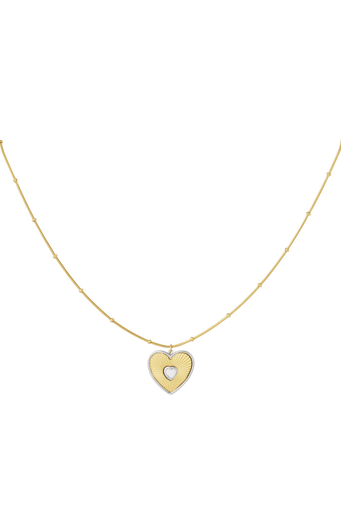 Necklace lover heart - gold 