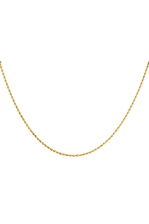 Unisex Halskette gedreht kurz - gold-2.0MM h5 