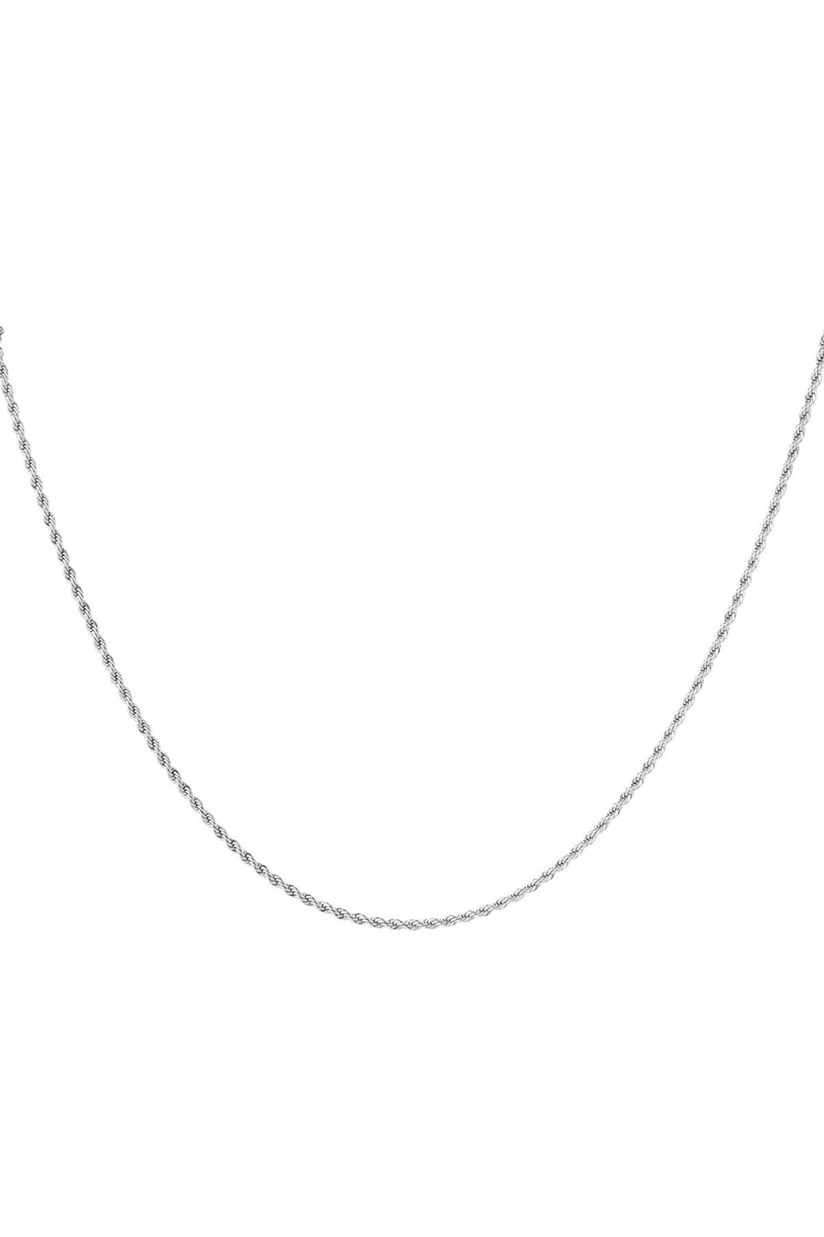 Collana intrecciata sottile - argento - 2.0MM h5 
