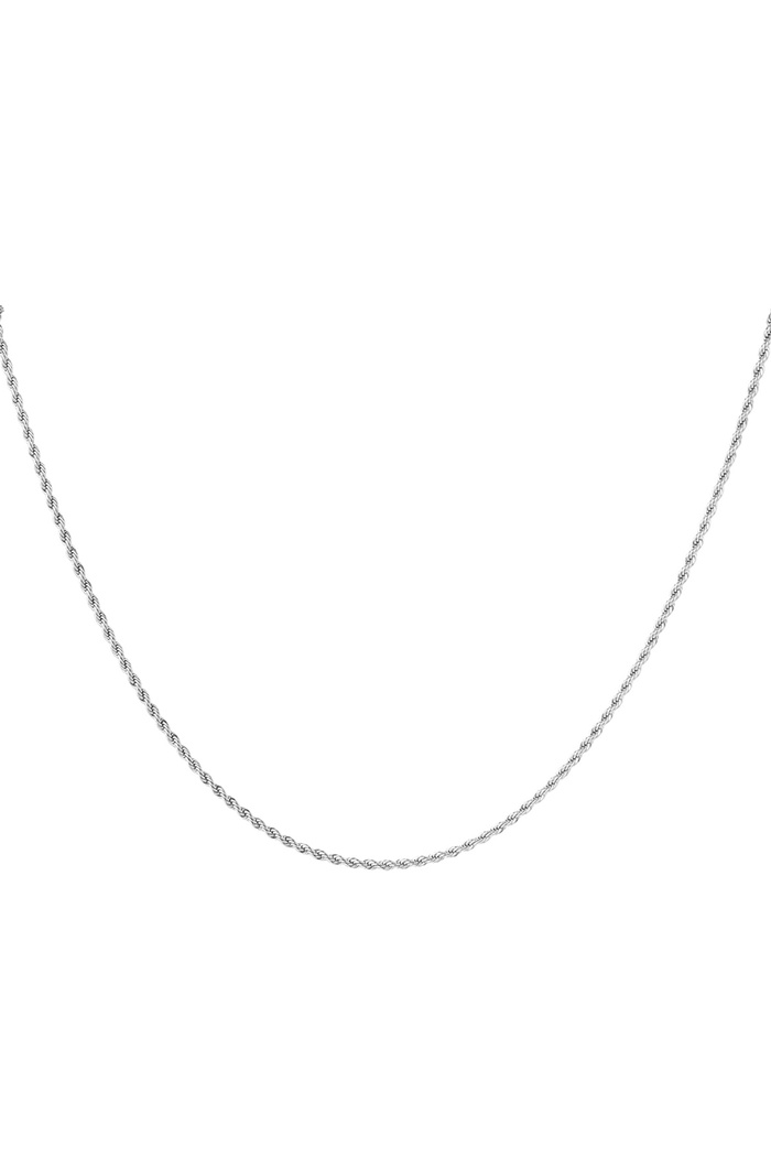 Necklace twisted thin - silver - 2.0MM 