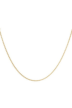 Necklace twisted thin - gold-2.0MM h5 