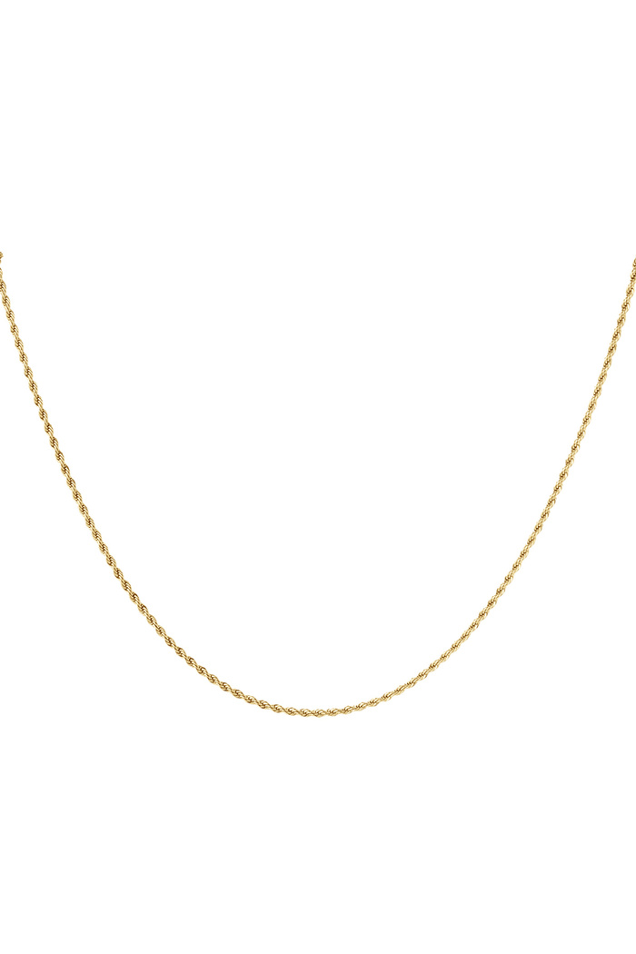 Necklace twisted thin - gold-2.0MM 