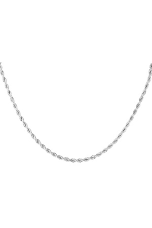 Necklace twisted - silver - 4.0MM h5 