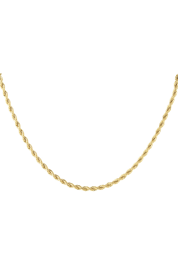 Unisex Halskette gedreht 40cm - Gold - 4,0MM 