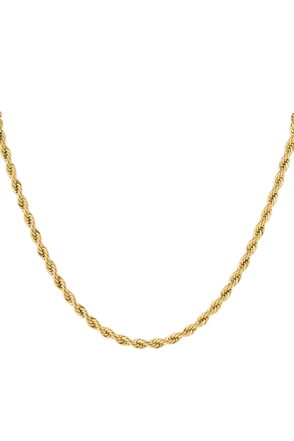 Unisex-Halskette dick gedreht 60cm - Gold