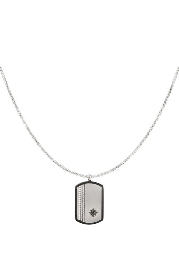 Herren-Halskette mit silbernem Anhänger – Silber