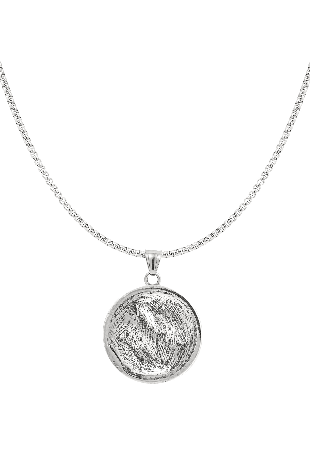 Men's necklace tiger coin - silver h5 Picture6