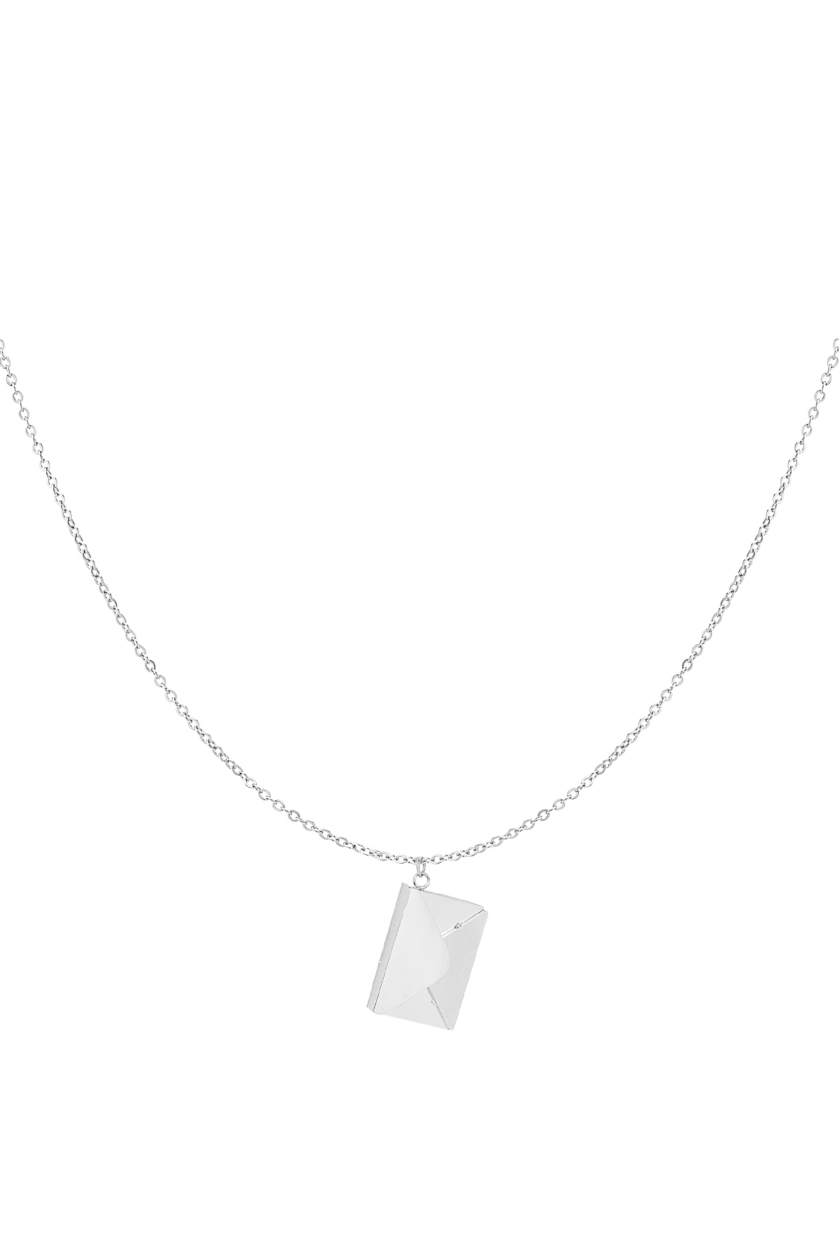 Collana con busta con messaggio - argento h5 Immagine6