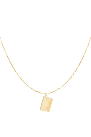 Envelope necklace with message - gold h5 Picture6