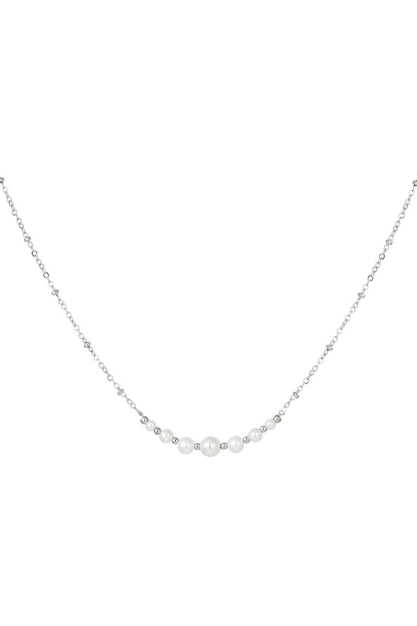 Necklace pearl party - silver