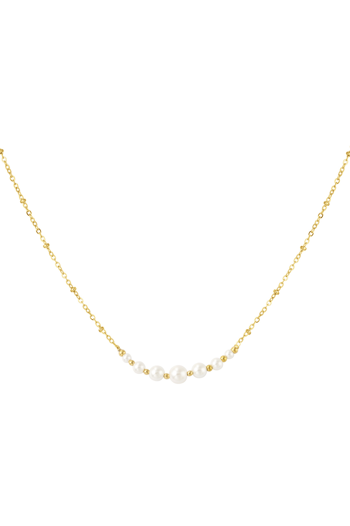 Necklace pearl party - gold h5 