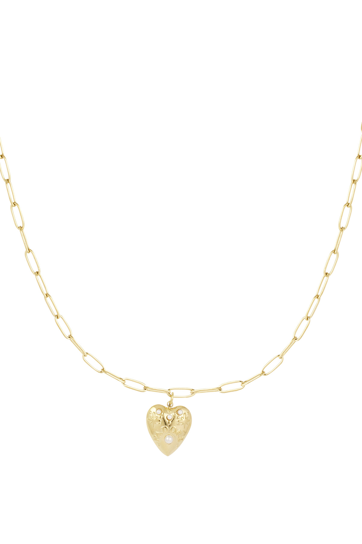 Necklace heart of gold - gold