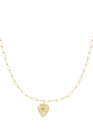 Necklace heart of gold - gold h5 
