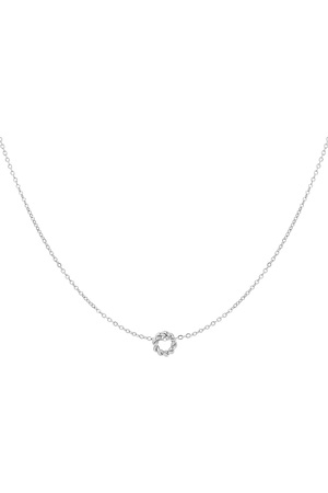 Klassische Halskette mit gedrehtem Anhänger – Silber h5 