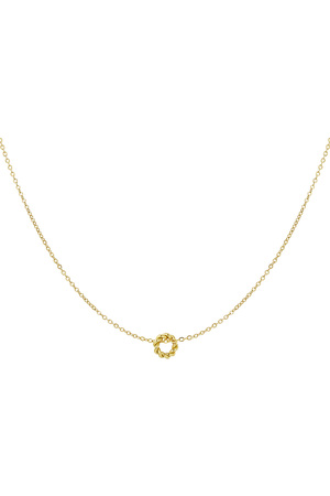 Klassische Halskette mit gedrehtem Anhänger – Gold h5 