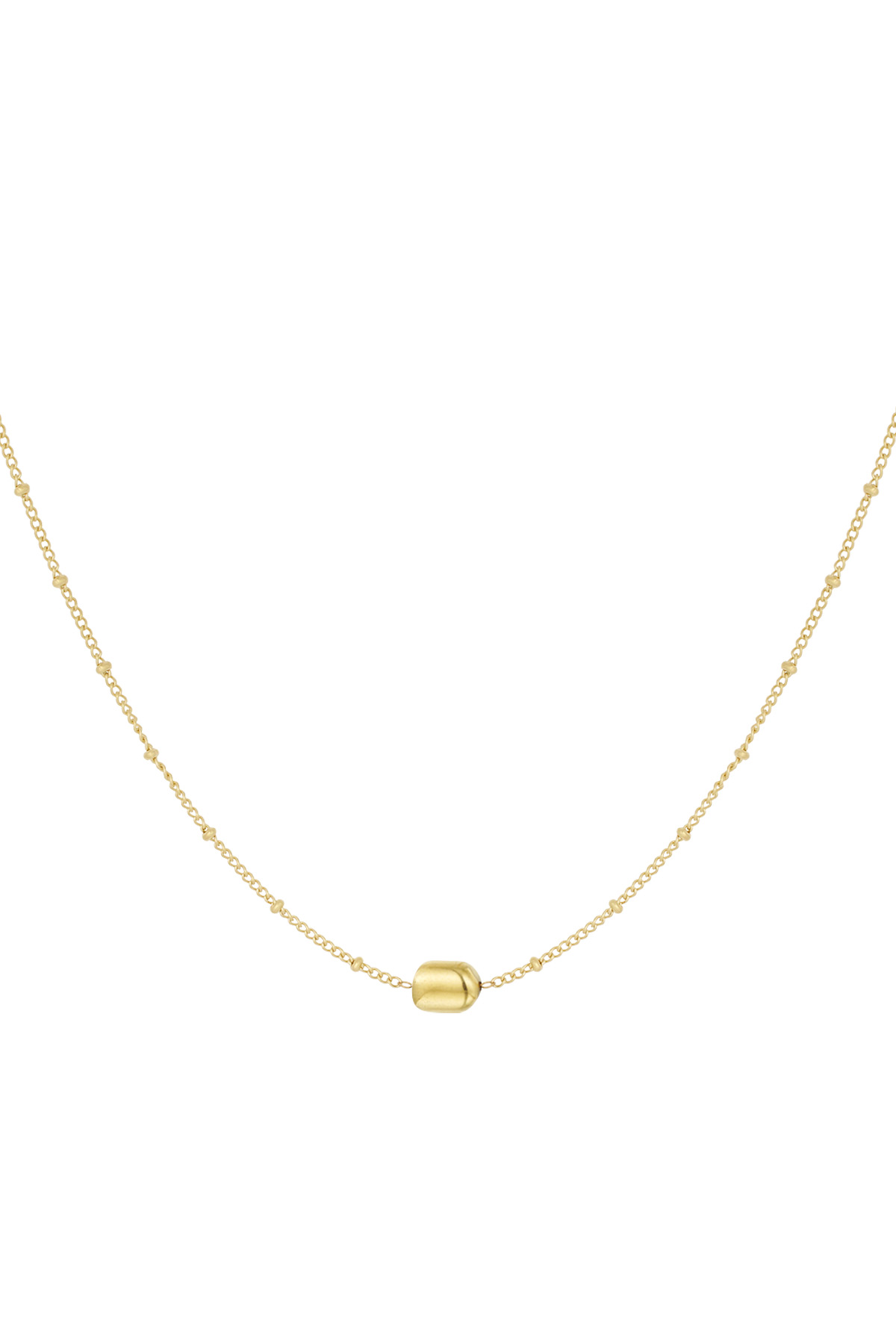 Simple necklace with balls - gold  h5 